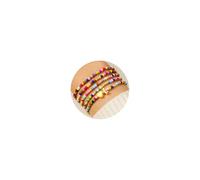 TINGN Lot de 5 bracelets de perles colorées pour femme et fille - Fabriqué à la main - Avec lettres - Boho - Cœur - Bracelets empilables - Cadeaux personnalisés pour femmes et adolescentes