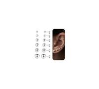 TINGN Lot de 6 paires de boucles d'oreilles en argent 925 pour homme et femme - Petites boucles d'oreilles à dos plat - CZ/perle/vis à boule ronde - Dos plat, Argent