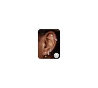 TINGN Lot de 6 paires de boucles d'oreilles plates pour femme - Boucles d'oreilles hypoallergéniques en acier chirurgical plaqué or 14 carats pour oreilles sensibles, petites créoles Huggie - Ensemble