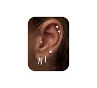 TINGN Lot de 6 paires de petites boucles d'oreilles créoles pour femme - Hypoallergéniques - Plaqué or 14 carats - Pour plusieurs piercings - Boucles d'oreilles délicates - Bijoux de cartilage
