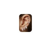 TINGN Lot de 7 paires de petites boucles d'oreilles créoles pour femme - Hypoallergéniques - Plaqué or 14 carats - Boucles d'oreilles huggie pour plusieurs trous d'oreille - Bijoux en argent pour