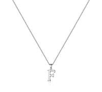 TINGN S925 Collier Femmes d'origine en Argent Sterling, Dainty Collier d'origine Hypoallergénique alphabet s925 Collier d'origine en Argent Sterling pour Adolescentes (F)