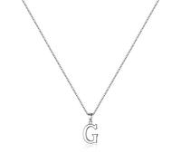 TINGN S925 Collier Femmes d'origine en Argent Sterling, Dainty Collier d'origine Hypoallergénique alphabet s925 Collier d'origine en Argent Sterling pour Adolescentes (G)