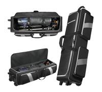 tingroun Sac de télescope avec roulettes, étui de télescope à roulettes de 101,6 cm de grande capacité et rembourré absorbant les chocs, étui de transport pour télescope avec poches multiples pour