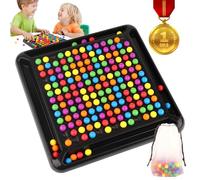 TINGTING Jeu d'échiquier intellectuel double duel, 168 pièces, jeu de stratégie Rainbow Ball, grand jeu familial pour enfants et adultes, favorise la créativité et la pensée stratégique