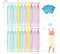 TINGTING Lot de 20 mini pipes à bulles de savon pour mariage et liquide concentré 10 ml pour enfants