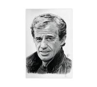 TINGTOEO Poster sur toile Acteur Jean Paul Belmondo 2 - Décoration de chambre à coucher - Paysage sportif - Décoration de bureau - Cadeau sans cadre - 60 x 90 cm
