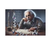 TINGTOEO Poster sur toile Albert Einstein 4 - Décoration de chambre à coucher, bureau, chambre - Cadeau sans cadre - 40 x 60 cm