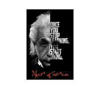 TINGTOEO Poster sur toile avec citation d'Albert Einstein, décoration de chambre à coucher, paysage sportif, bureau, chambre, cadeau, sans cadre, 30 x 45 cm