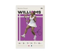 TINGTOEO Poster sur toile Serena Williams, joueur de tennis, décoration de chambre à coucher, paysage sportif, bureau, chambre, cadeau, sans cadre, 30 x 45 cm