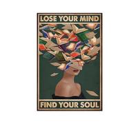 TINGTOEO Poster vintage « Lose Your Mind Find Your Soul » sur toile - Décoration de chambre à coucher - Paysage sportif - Décoration de bureau - Cadeau sans cadre - 30 x 45 cm