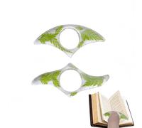 TINGWEN 2 Pièces Marque page supports de livre en résine Porte Page de Livre à Fleurs Séchées Bague de lecture Livres Accessoires Pour les amateurs de livres Littérature Enseignants (#1)