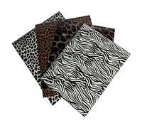 TINGWEN 4 Pcs Film De Transfert De Traceur De Vinyle De Transfert De Chaleur Film Vinyle Autocollant Permanent Papier Transfert Pour Textile Motif léopard pour T-shirt,Décoration de Vêtement,DIY