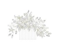 Tingyanyan 1 peigne à cheveux décoratif en cristal pour mariée avec strass - Accessoires de mariage pour mariée et femme - Argenté