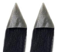 Tingyilan 2pcs hommes favoris cheveux humains toupet triangle postiches pour cheveux sur les tempes, ruban droit système de remplacement des cheveux 15cm,Noir,5x5x4cm