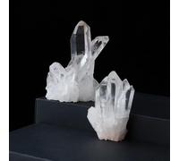 Tingyilan 2pcs roche naturelle, roche de guérison de quartz de cristal blanc, géode Drusy pour l'énergie de guérison Reiki, grappe de cristal de quartz de roche,50~80g