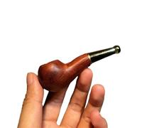 Tingyilan 3" Petite Pipe à Tabac Classique, Parfaite pour Profiter du Tabac ou pour Les Accessoires, Pipe à Tabac Durable Classique rétro Marin Pipe raccords de tuyauterie en Bois Naturel,Zitan