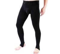 Tingyilan Collants Thermiques pour Hommes Grande Taille, doublés en Polaire, Leggings de Compression, Pantalon de Couche de Base Chaud 75~100 kg,Noir,180g