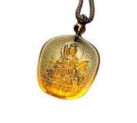 Tingyilan Collier Pendentif Bouddha en Forme de Goutte d'Eau, Amulette Porte-Bonheur Émaillée, Bijou Durable, Patron pour Femmes et Hommes,Wenshupusa,One Size