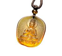 Tingyilan Collier Pendentif Bouddha en Forme de Goutte d'Eau, Amulette Porte-Bonheur Émaillée, Bijou Durable, Patron pour Femmes et Hommes,Darirulai,One Size