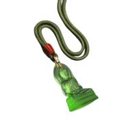 Tingyilan Collier Pendentif Bouddha Sakyamuni Émaillé 1 Pièce Pour Hommes Et Femmes, Collier En Jade Bouddha Guanyin Avec Chaîne En Cristal, Bijou Porte-Bonheur, Cadeau,E,One Size