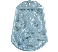 Tingyilan Collier porte-bonheur, pendentif cylindrique en jade naturel, dragon chinois, force et richesse, bijoux uniques en forme de dragon, cadeaux spirituels