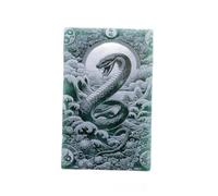 Tingyilan Collier Pour Hommes Et Femmes En Pierre De Jade Naturelle Avec Le Zodiaque Chinois 12 Animaux Pendentif Guerrier En Jadeite Naturelle Avec Chaîne Bijoux Spirituels,Snake,40x65x6.5mm