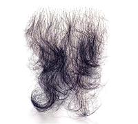 Tingyilan Invisible Réaliste Boucle Naturelle Faux Cheveux Privés Cheveux de Corps Sexy Cheveux d'Aisselles Cheveux de Poitrine Fausse Moustache pour Hommes et Femmes, Noir