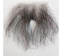 Tingyilan Long Doux Faux Poils Pubiens Hommes Femmes Respirant Adhésif Synthétique Faux Cheveux Privés Accessoire pour Poupée Fourchu Fausse Perruque Moustache,Noir,One Size