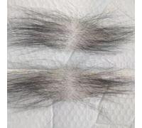 Tingyilan Noir Vrai Cheveux Humains Invisible Réaliste Faux Poils D'aisselles, Corps De Poupée En Silicone Poils Pubiens, Poitrine Cheveux Perruque Déguisements,Black 2,One Size