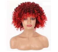 Tingyilan Perruques Afro Courtes Kinky Bouclées Avec Frange Naturelle Des Années 70 Des Années 80 Perruque De Cheveux Avec Frange Synthétique Pour Les Femmes Noires,118t39a
