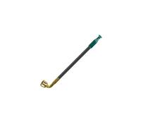 Tingyilan Pipe à Fumer, Pipe à Cigarette en Bois à Long Tuyau, Pipe à Tabac en Bois à Long Manche Exquis avec Agate Verte et récipient en Laiton,Laiton,24cm