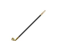 Tingyilan Pipe à Fumer Vintage Durable pour Tabac et Cigarettes, Style Classique en Bois, Pipe en Laiton avec Embout en Jade, Universelle,C,33cm