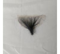 Tingyilan Poils Pubiens Artificiels Mini Barbe De Chèvre Perruque Corporelle De Invisible Et Réaliste Cheveux Pubiens En Fibres Résistantes À Haute Température Avec 2pcs Adhésives,Noir,One Size