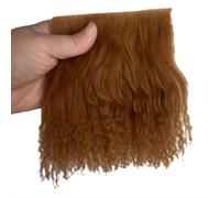 Tingyilan Restes de Cuir en Laine de Mouton, Cuir de Mouton bouclé coloré, Chutes de Laine d'agneau, tampons de Polissage en Laine pour Travail du Cuir, Lot de 2,27,5x10cm~2pcs