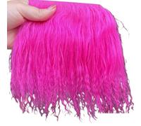 Tingyilan Restes de Cuir en Laine de Mouton, Cuir de Mouton bouclé coloré, Chutes de Laine d'agneau, tampons de Polissage en Laine pour Travail du Cuir, Lot de 2,20,5x10cm~2pcs