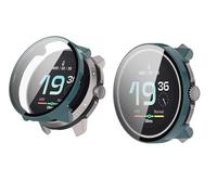 TINGYR 2 Pièces Coque Compatible avec Suunto Race, PC + Trempé pour Protéger L'écran, Anti-Chute, Housse Étui Compatible avec Suunto Race.Aiguille de Pin Vert