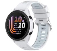 TingYR Bracelet Compatible avec Garmin Forerunner 170/170 Music / 70, Poids Léger, Facile à Remplacer, 20mm Regardez Sangle de Remplacement. Blanc Bleu Clair