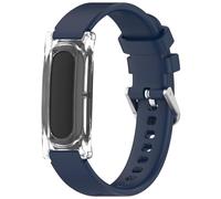 TingYR Bracelet Compatible avec Google Fitbit Air, Coque de Protection et Bande en Silicone Détachable, Réglable, Doux et Confortable. Bleu Nuit