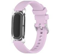 TingYR Bracelet Compatible avec Google Fitbit Air, Coque de Protection et Bande en Silicone Détachable, Réglable, Doux et Confortable. Violet