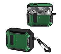 TINGYR Coque Compatible avec AirPods Pro 3, Mallette Rigide de qualité Militaire avec Serrure et Porte-clés, Protection d'ajustement sans Couture, Anti-Rayures.(Vert)
