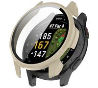 TINGYR Coque Compatible avec Garmin Approach S50,PC + Trempé pour Protéger L'écran, Anti-Chute.Blanc Ivoire