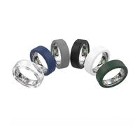 TINGYR Coque Compatible avec Oura Ring 5, Doux, Agréable pour la Peau, Résistant à la Transpiration. S (6/7 / 8) Lot de 6 (Transparent, Noir, Blanc, Bleu Foncé, Gris, Vert Foncé).