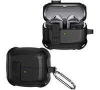 TINGYR Coque Compatible avec Samsung Galaxy Buds 4/ Buds 4 Pro, Mallette Rigide de qualité Militaire avec Serrure et Porte-clés, Protection d'ajustement sans Couture, Anti-Rayures.（Noir）