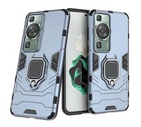 TINGYR Coque pour Huawei P60 Pro, Support de Bague Rotative à 360 Degrés, Coque de Téléphone Antichoc TPU/PC, Housse pour Huawei P60 Pro.(Bleu)