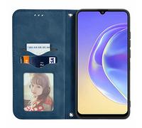 TingYR Coque pour Wiko Power U30, Housse en Cuir avec Premium Flip Coque, Portefeuille Etui avec Stand Support et Carte Slot Wiko Power U30.(Bleu)