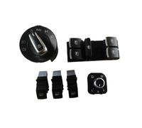 TINGYUS Bouton Commande Vitre Pour VW Pour Golf 5/6 Mk5 Mk6 Pour Jetta Pour Passat B6 Pour Touran Commutateur De Phares + Principal Lève-vitres 5ND959857 Interrupteur Lève-vitre(6*auto function)