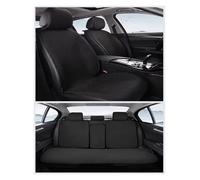 TINGYUS Couvre siège Auto Universelle, Coussin De Siège Auto Confortable en Lin, Coussin De Siège Respirant Et Antidérapant Quatre Saisons Housses de siège(Black Set)