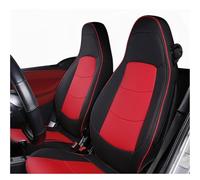 TINGYUS Couvre siège Housses De Siège Auto pour Smart 451 Et pour Fortwo 09-14, Protection Tout Compris, Coussin Respirant Intérieur Housses de siège(Black Red)