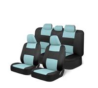 TINGYUS Couvre siège Housses De Siège Auto Universelles avec Housses De Volant, 2 Protections D'épaule, Siège Arrière Divisible Housses de siège(Mint)